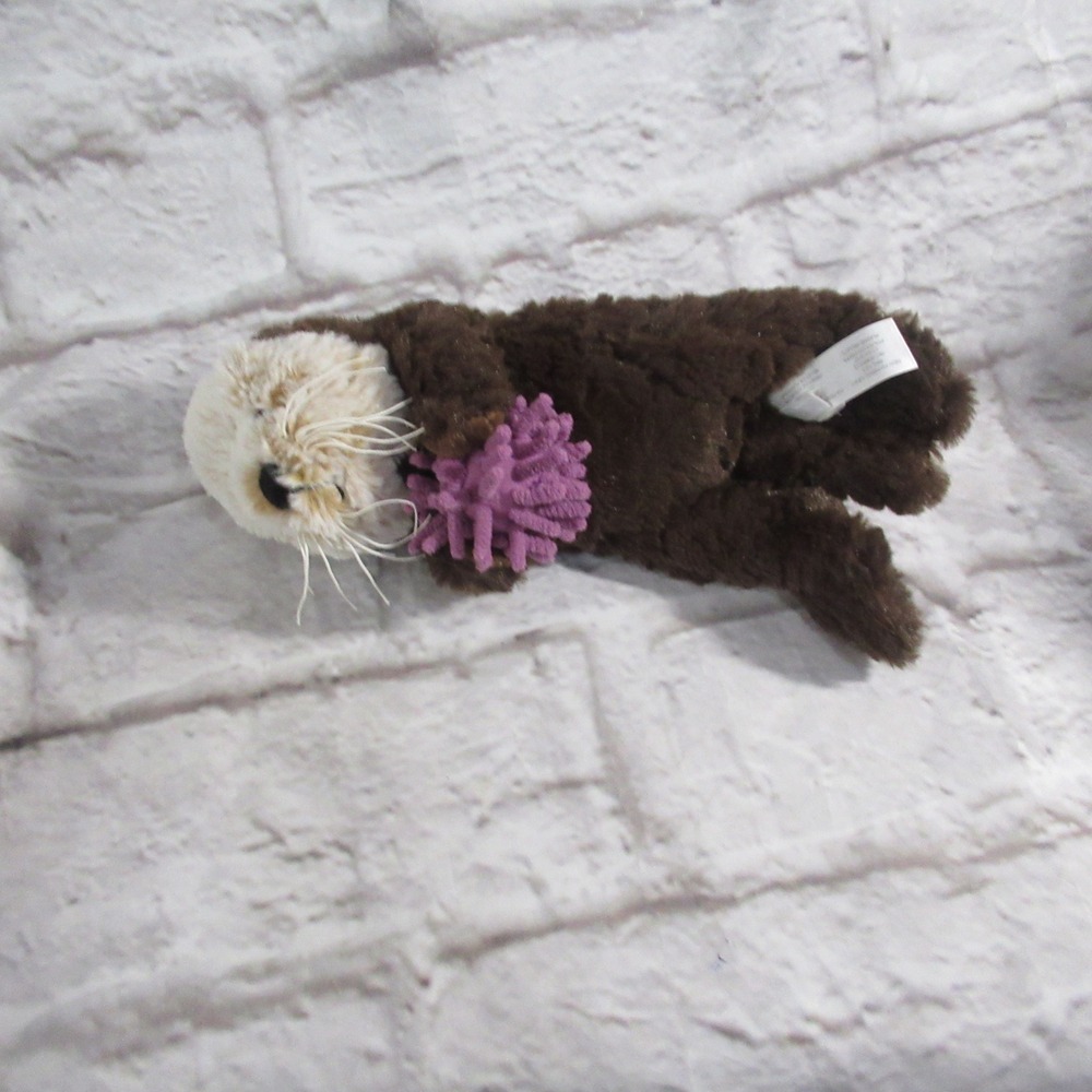 Monterey Bay Aquarium Sea Otter Plush 12" Brown purple Sea Urchin Toy